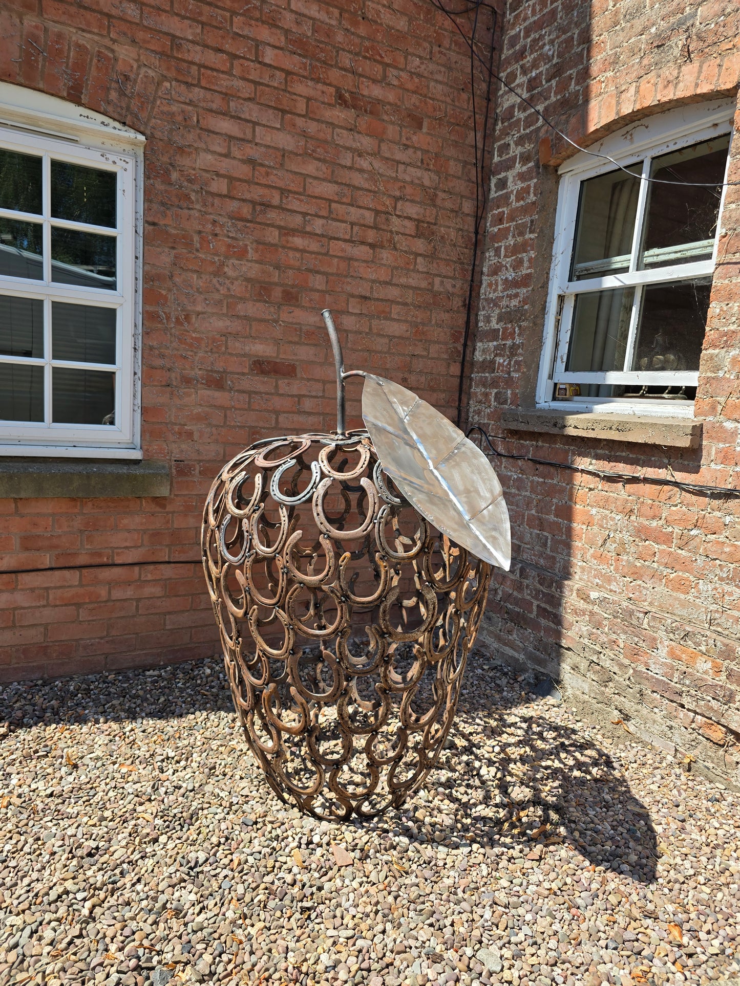 Horseshoe Apple Sculpture