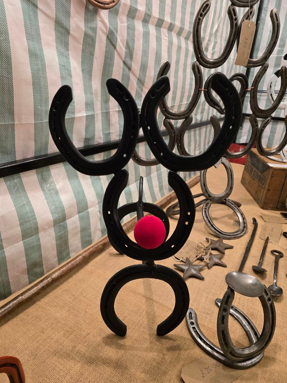 Hand made Horseshoe Reindeer