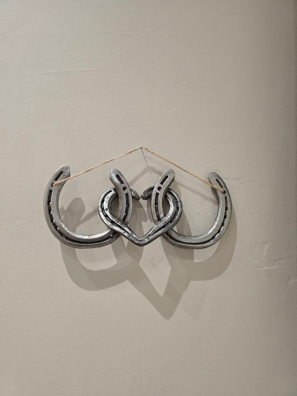 Hand Forged Hanging Heart Sculpture