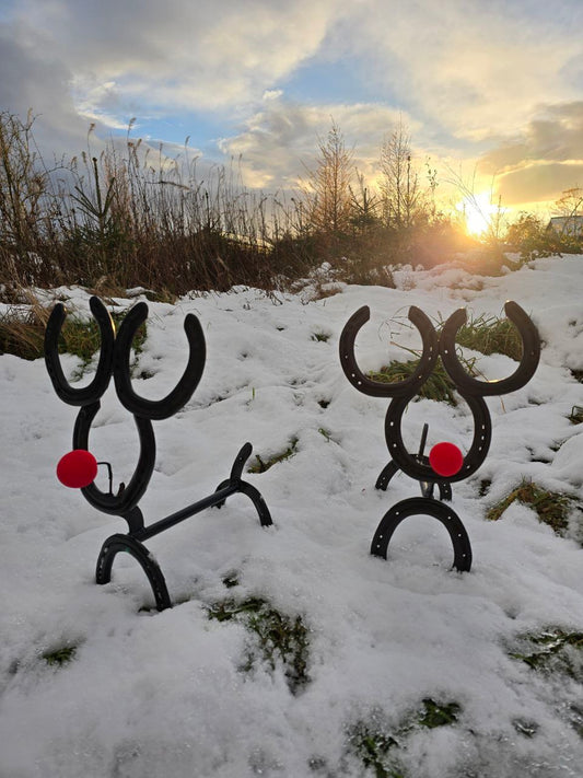 Hand made Horseshoe Reindeer