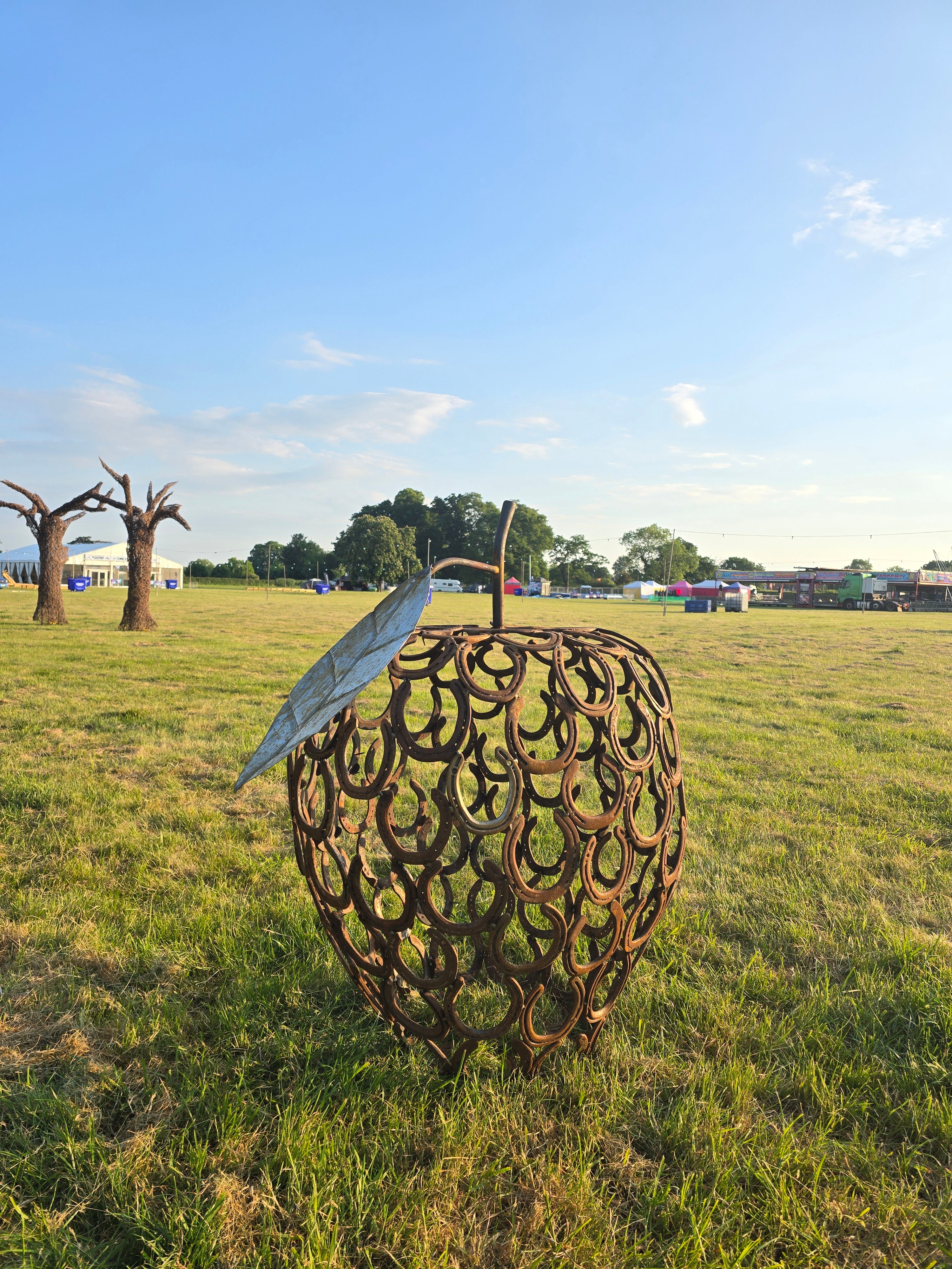 Horseshoe Apple Sculpture