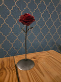 Standing metal rose