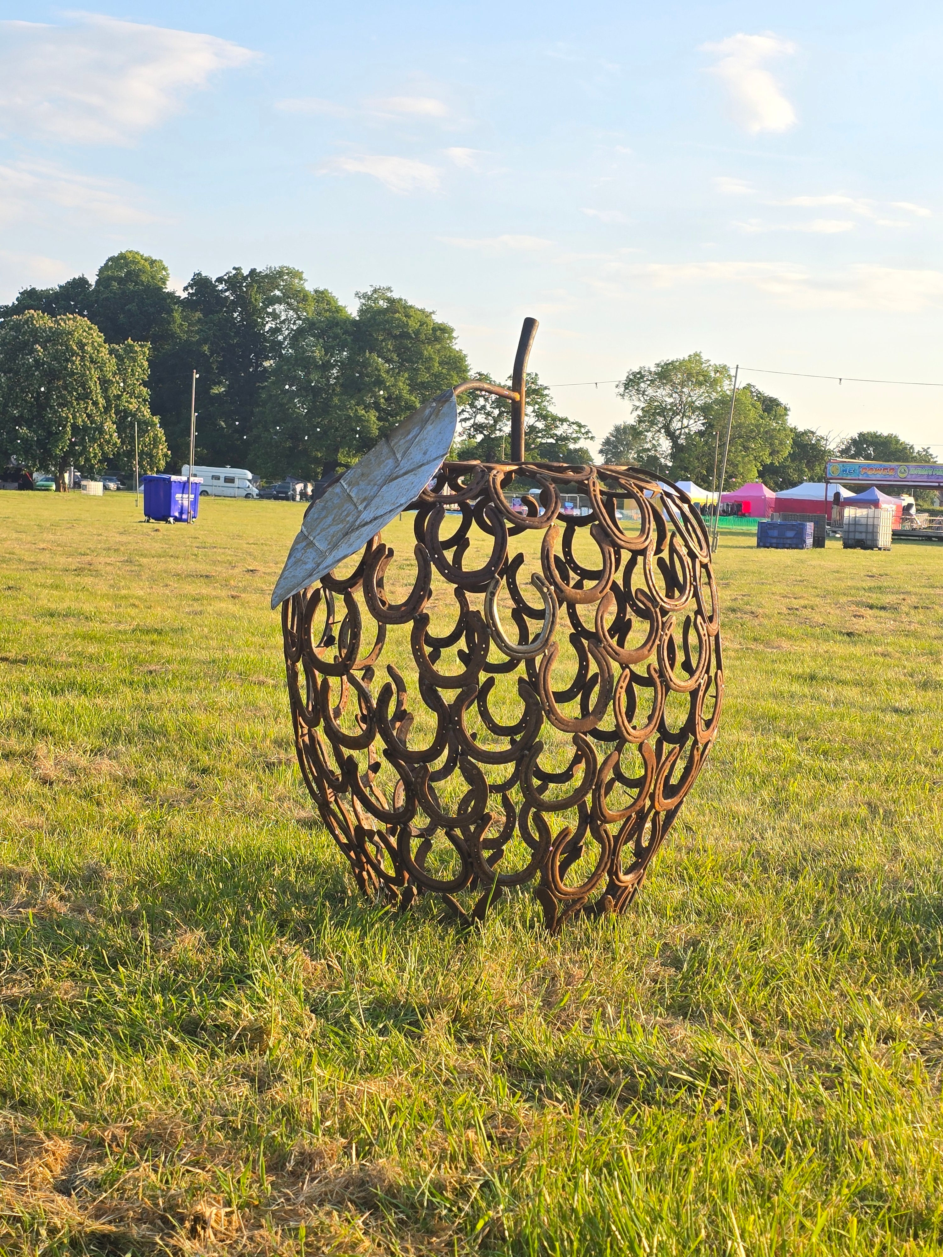 Horseshoe Apple Sculpture