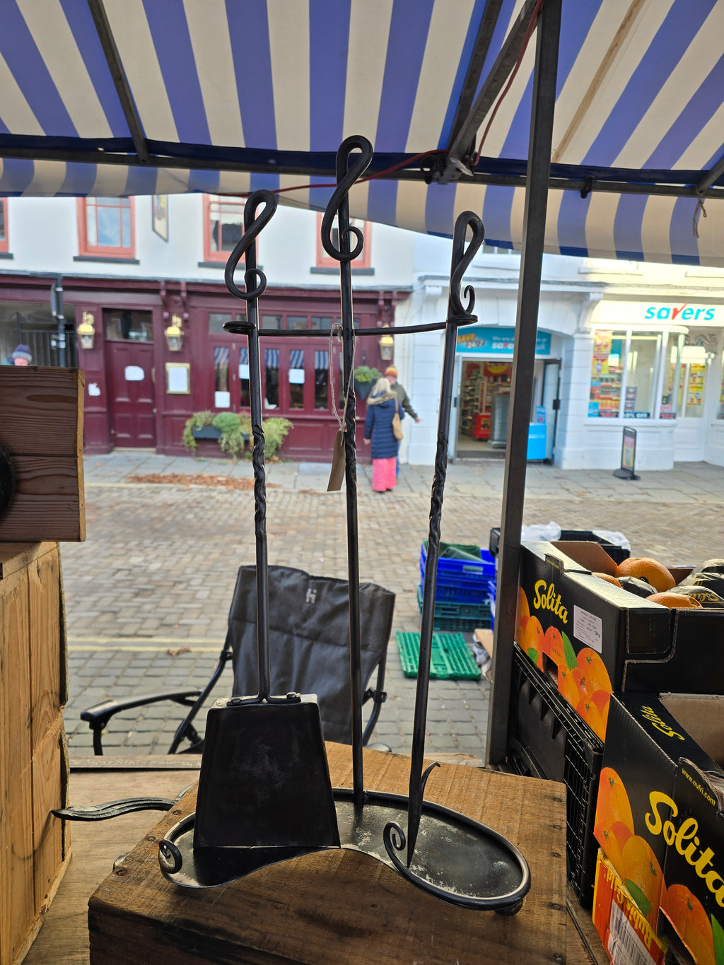 Handforged companion set.