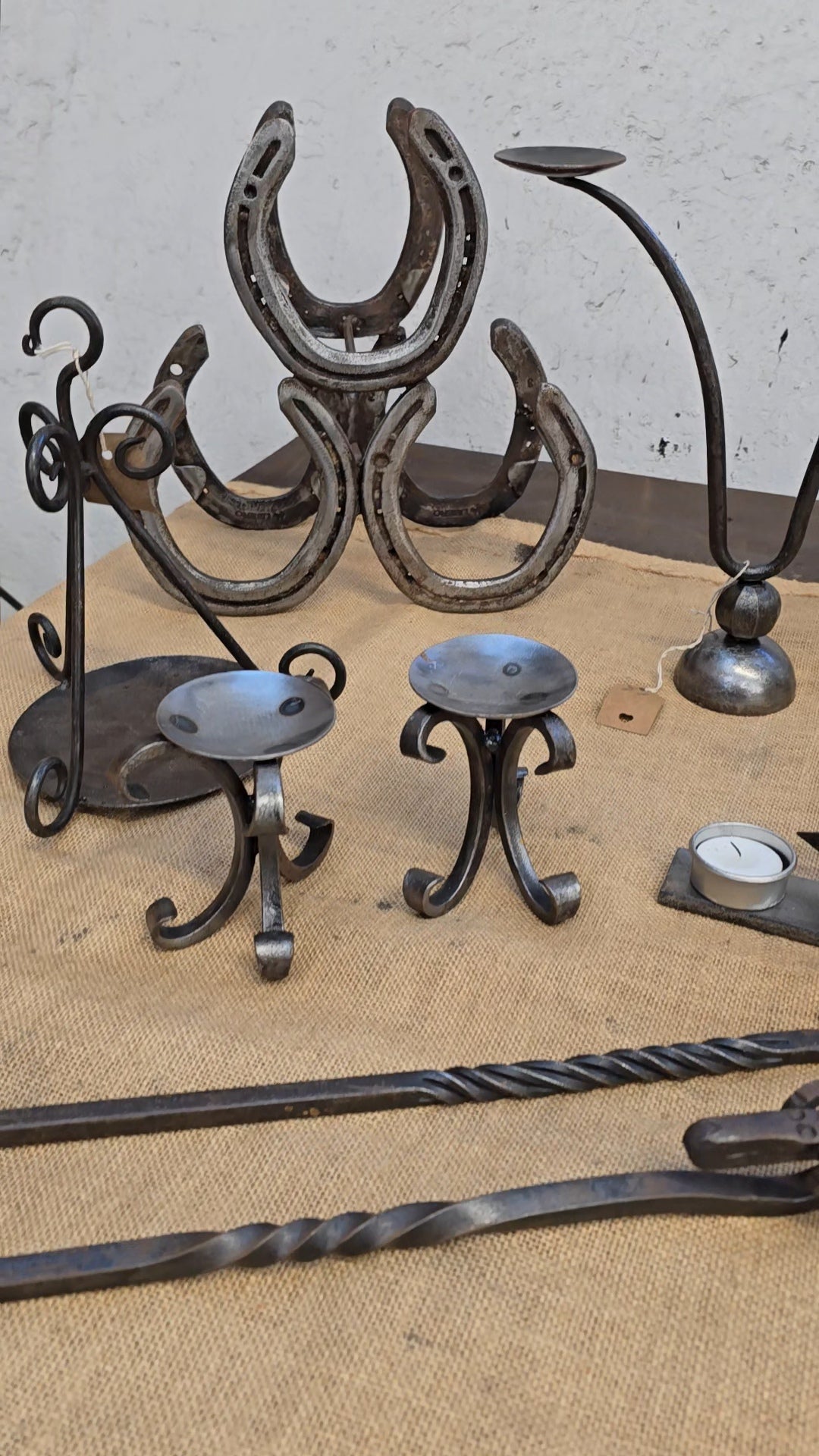 Forged candle holders