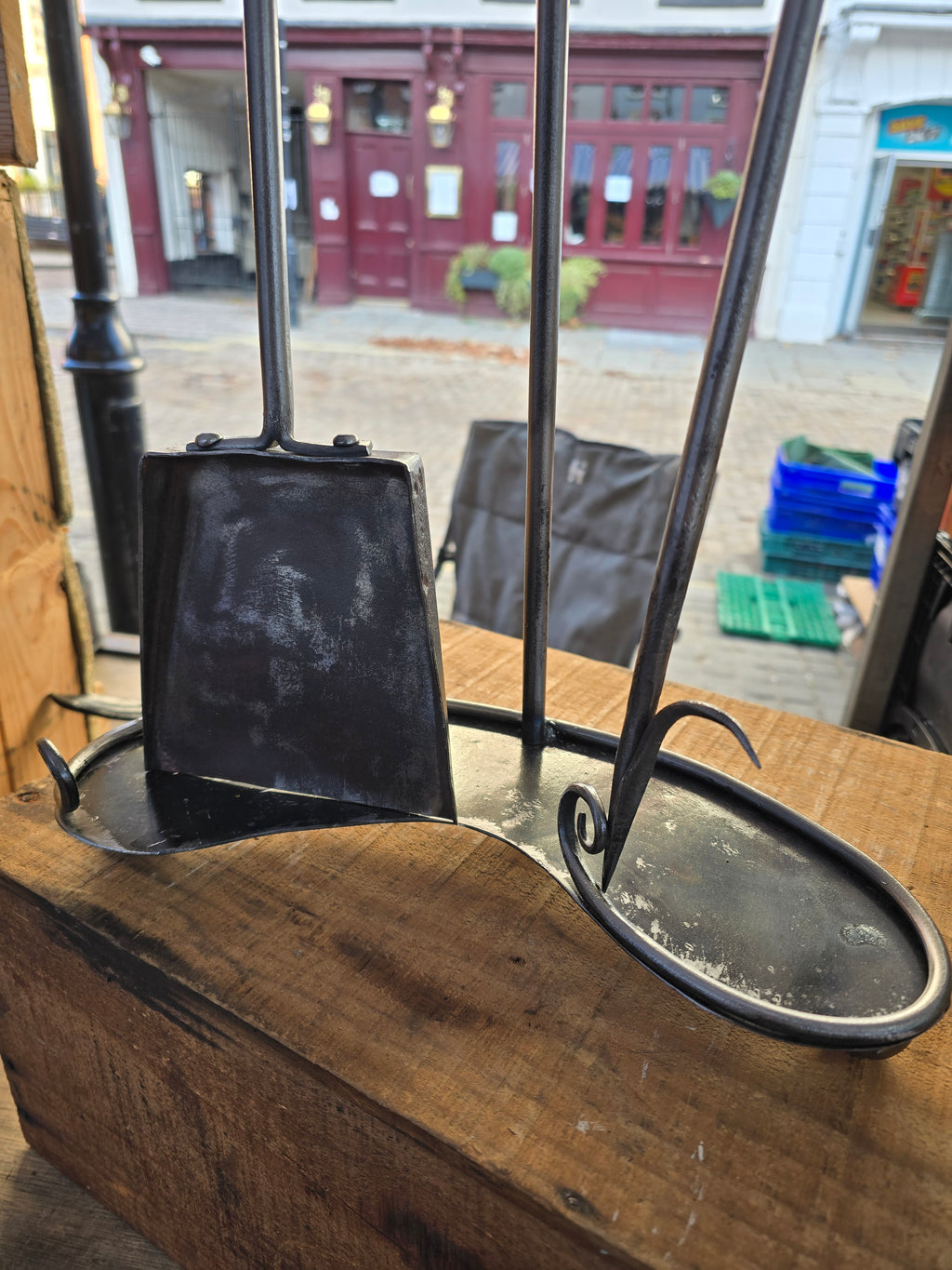 Handforged companion set.