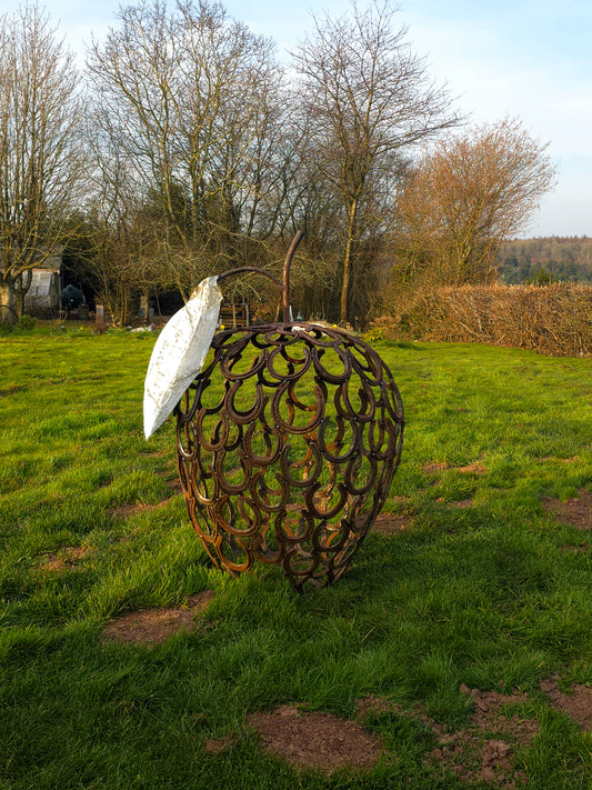 Horseshoe Apple Sculpture